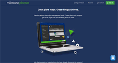 Desktop Screenshot of milestoneplanner.com